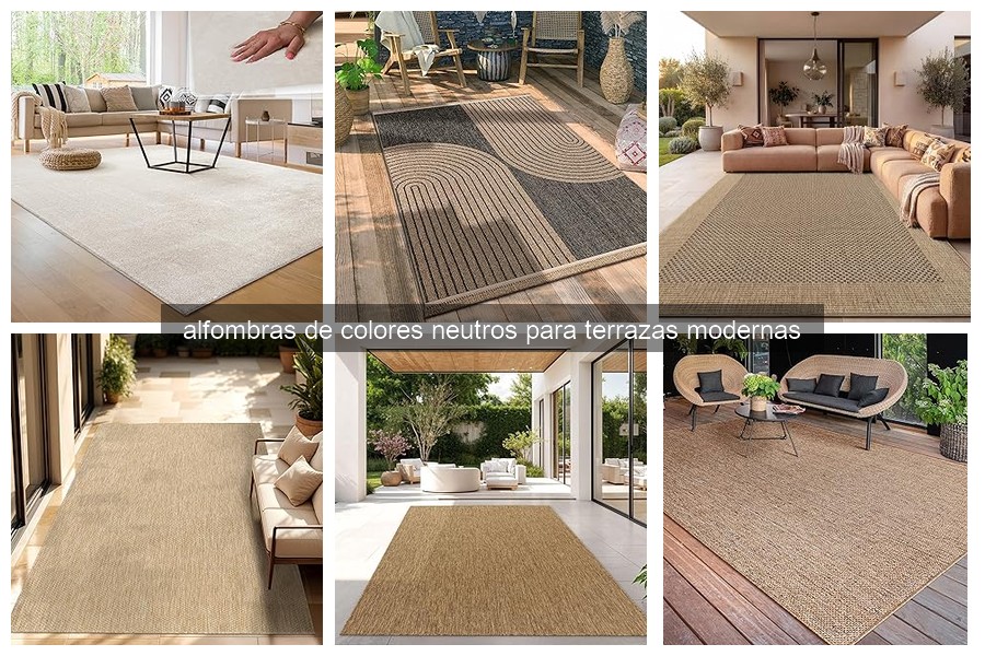 Características de Alfombras Neutras para Terrazas Modernas