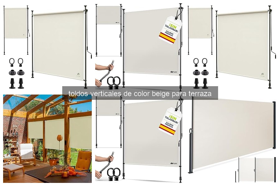 Cómo instalar un toldo vertical beige en tu terraza