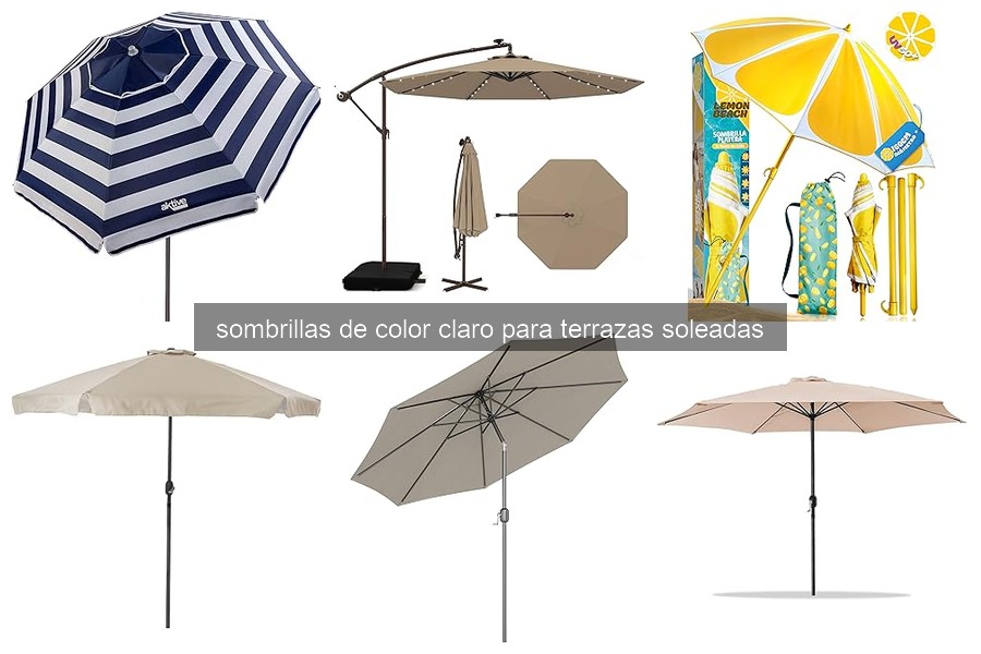 Cómo limpiar y mantener sombrillas de color claro para terrazas