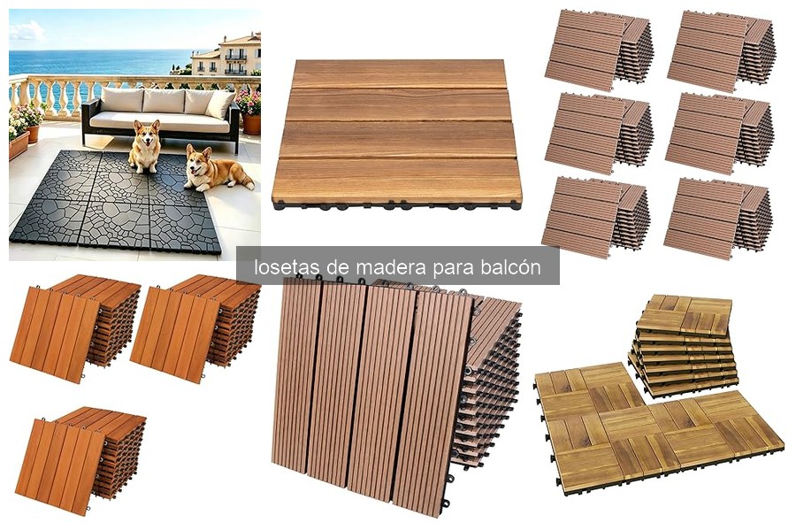 Comparativa de losetas de madera para balcón según clima