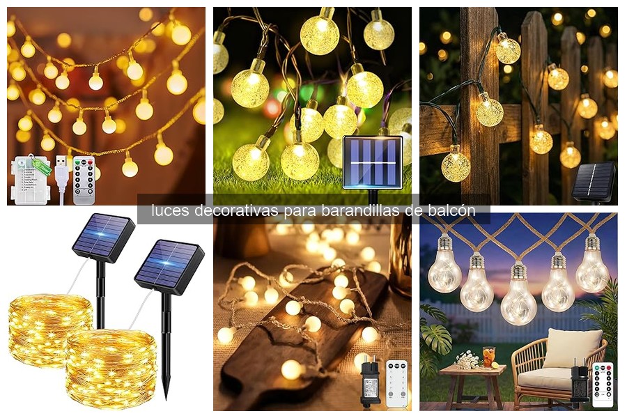 Comparativa de luces decorativas para barandillas de balcón