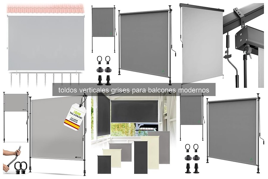 Comparativa de mejores toldos verticales grises para balcones