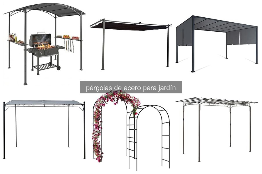 Comparativa de pérgolas de acero y madera para jardín