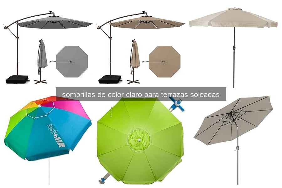 Diferencias entre sombrillas claras y oscuras para terraza