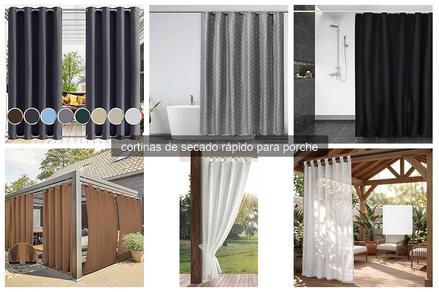 Guía de instalación para cortinas de secado rápido en el porche
