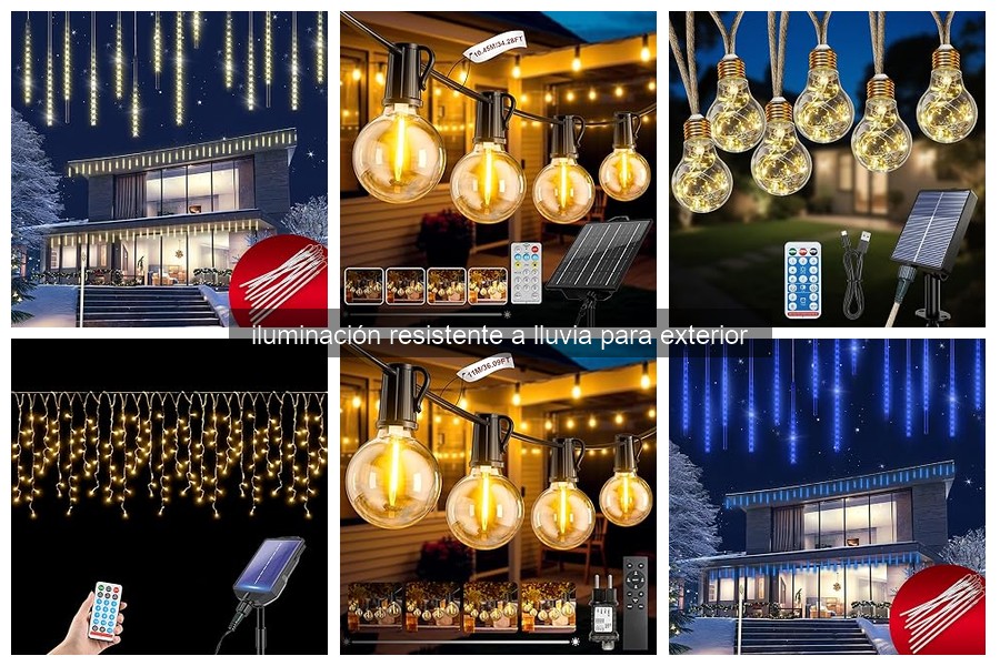 Guía de instalación y mantenimiento de iluminación exterior resistente a la lluvia