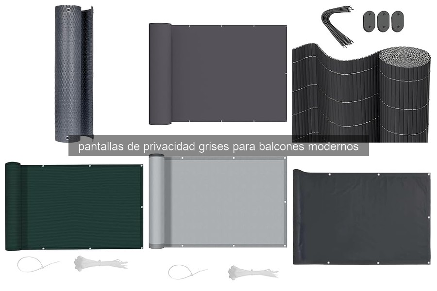 Instala fácilmente pantallas de privacidad grises en tu balcón
