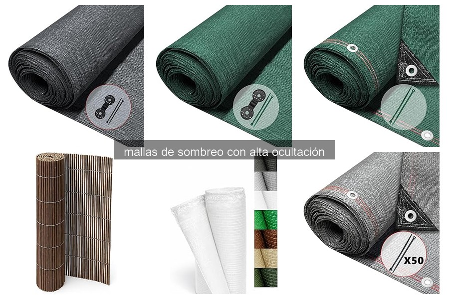 Instala mallas de sombreo con alta ocultación fácilmente