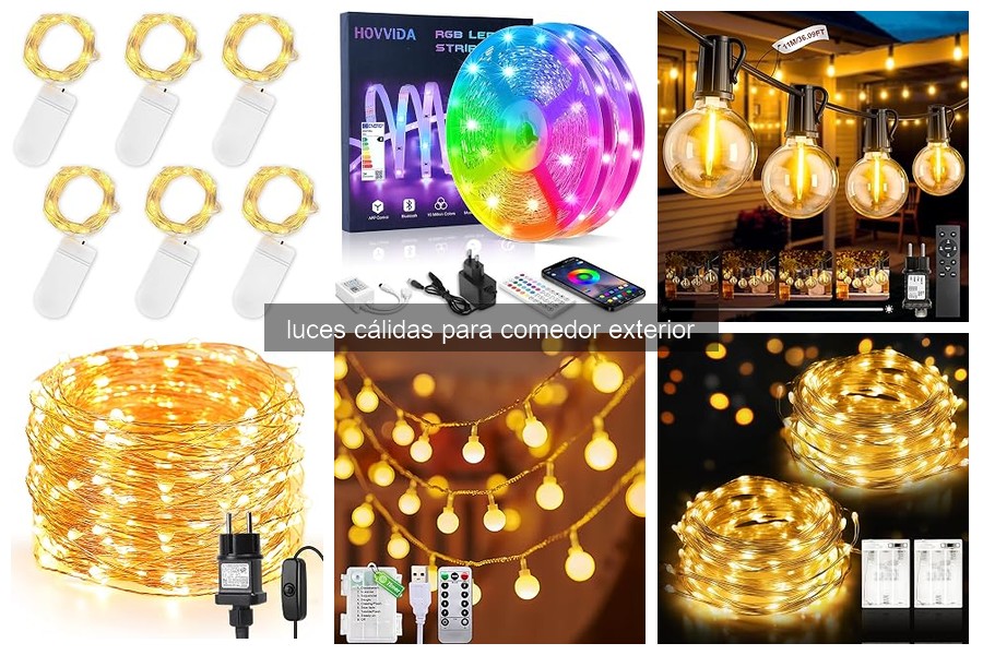 Luces cálidas para comedor exterior: ambienta tu espacio