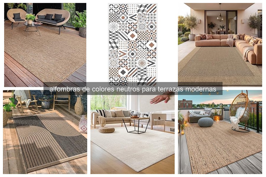 Mantenimiento y limpieza de alfombras neutras para terrazas
