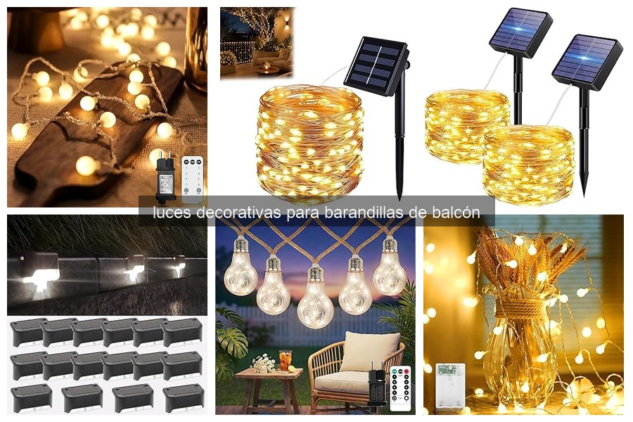 Mejores luces decorativas para barandillas de balcón por presupuesto