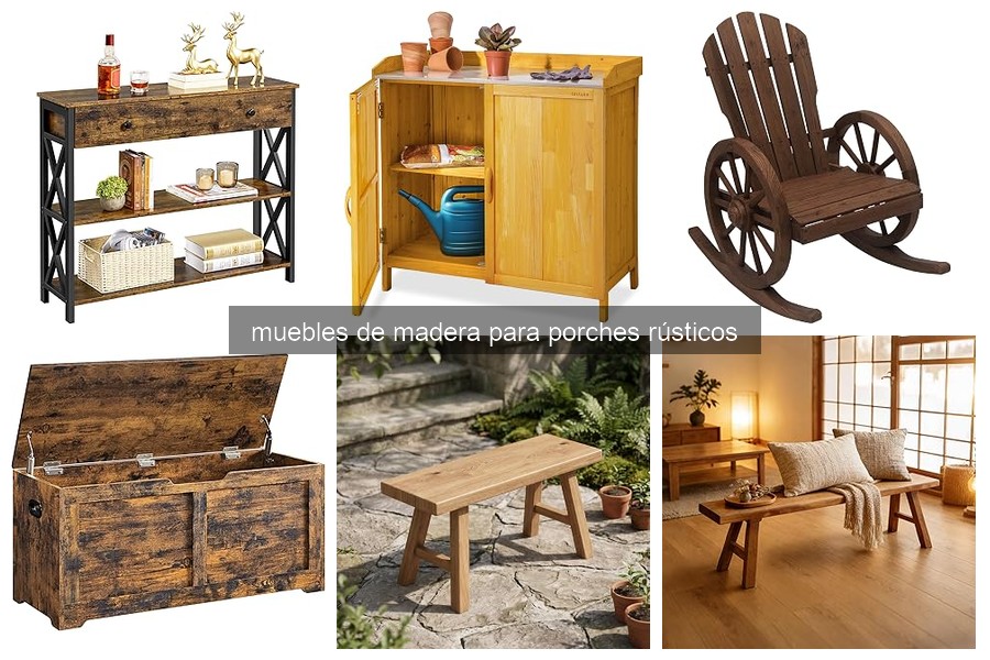 Mejores muebles de madera para porches rústicos 2023
