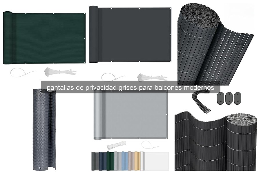Mejores pantallas de privacidad grises para balcones modernos