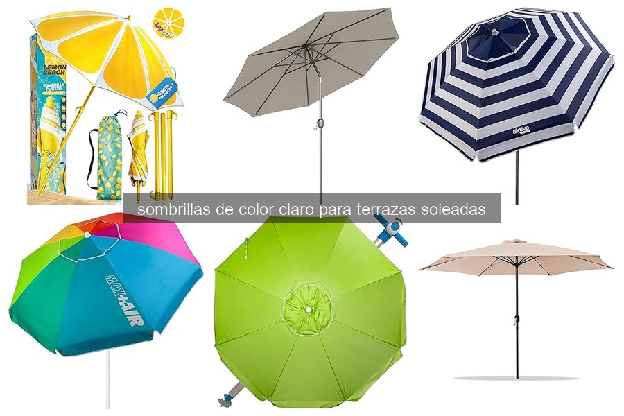Mejores sombrillas de color claro para terrazas soleadas