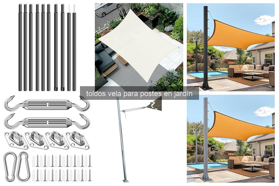 Mejores toldos vela para postes en jardín: comparación 2026
