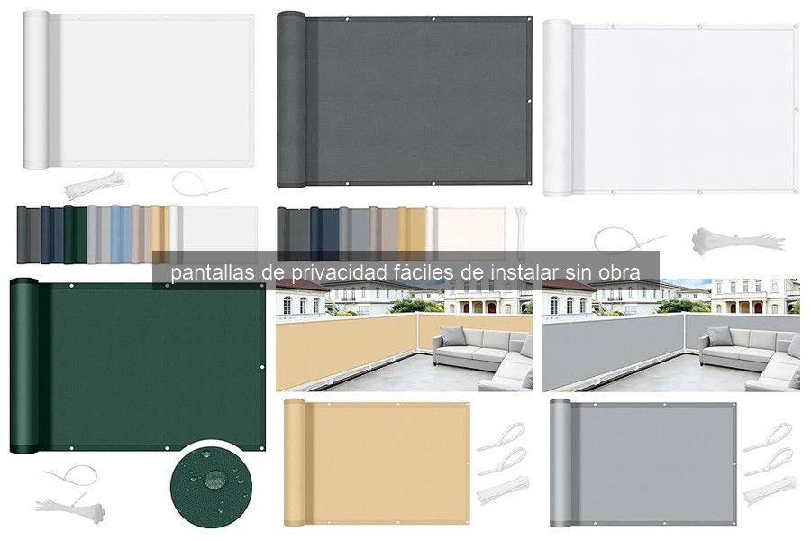 Pantallas de Privacidad Fáciles de Instalar sin Obras