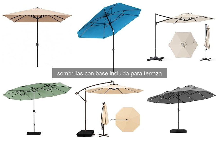 Problemas comunes con sombrillas con base incluida en terrazas