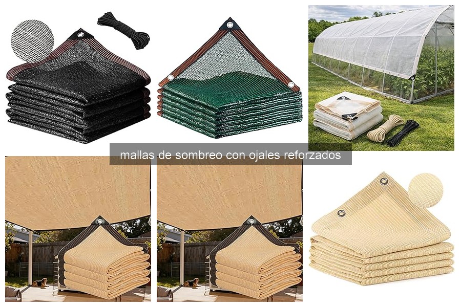 ¿Qué son las mallas de sombreo con ojales reforzados?