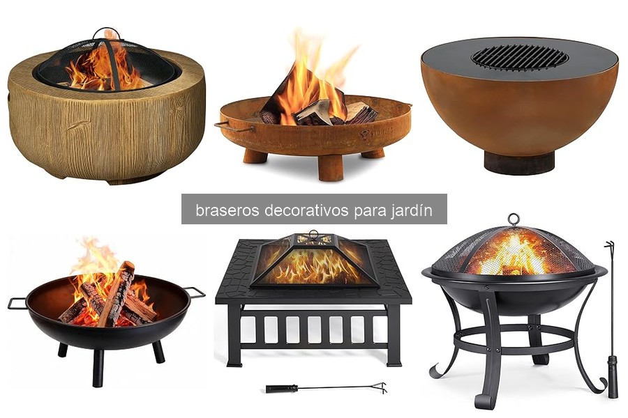 Tipos de braseros decorativos para jardín en 2026