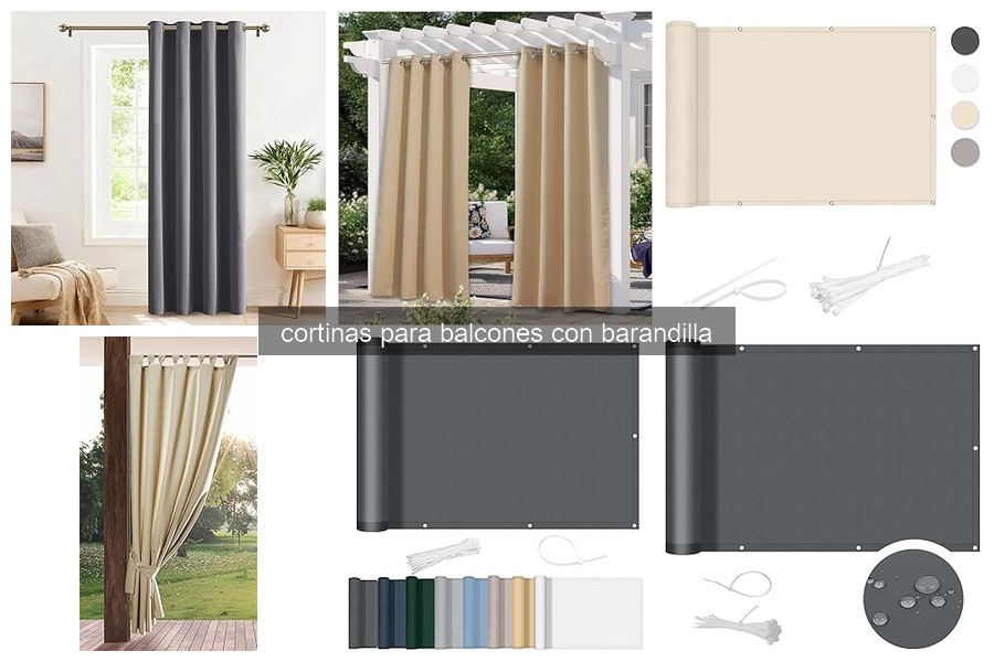 Tipos de cortinas para balcones con barandilla: Guía 2026