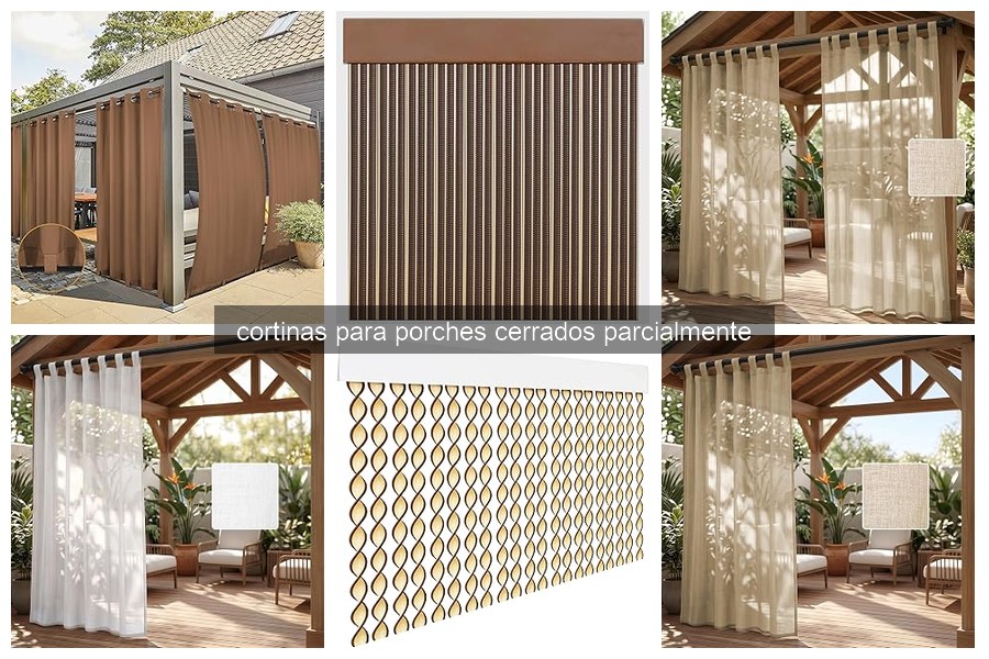 Tipos de cortinas para porches cerrados parcialmente