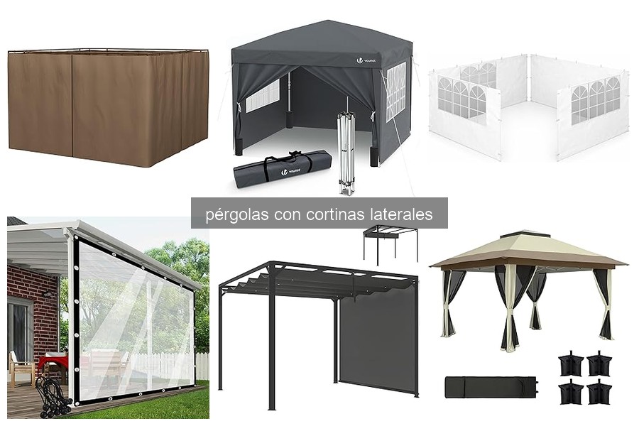 Tipos de pérgolas con cortinas laterales: guía 2026