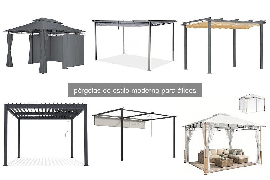 Tipos de pérgolas modernas para áticos: características y opciones