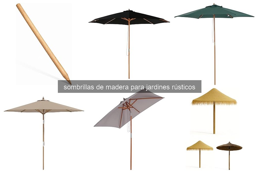 Tipos de sombrillas de madera para jardines rústicos