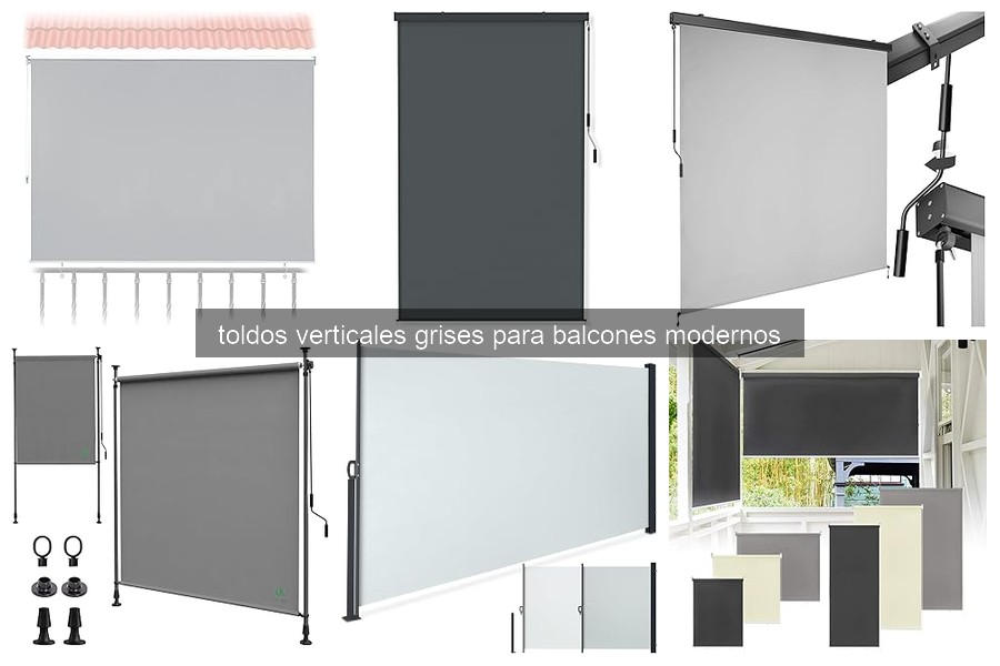 Ventajas de los toldos verticales grises para balcones modernos